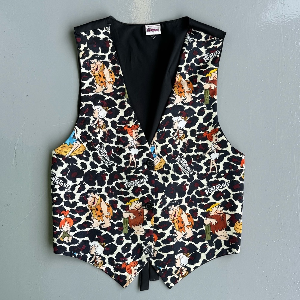 Colorful The Flintstones AOP cartoon vest size S